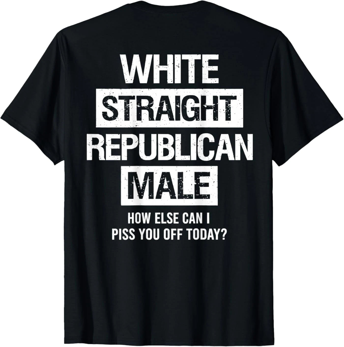 White Straight Republican Male Sarcastic Quote T-Shirt