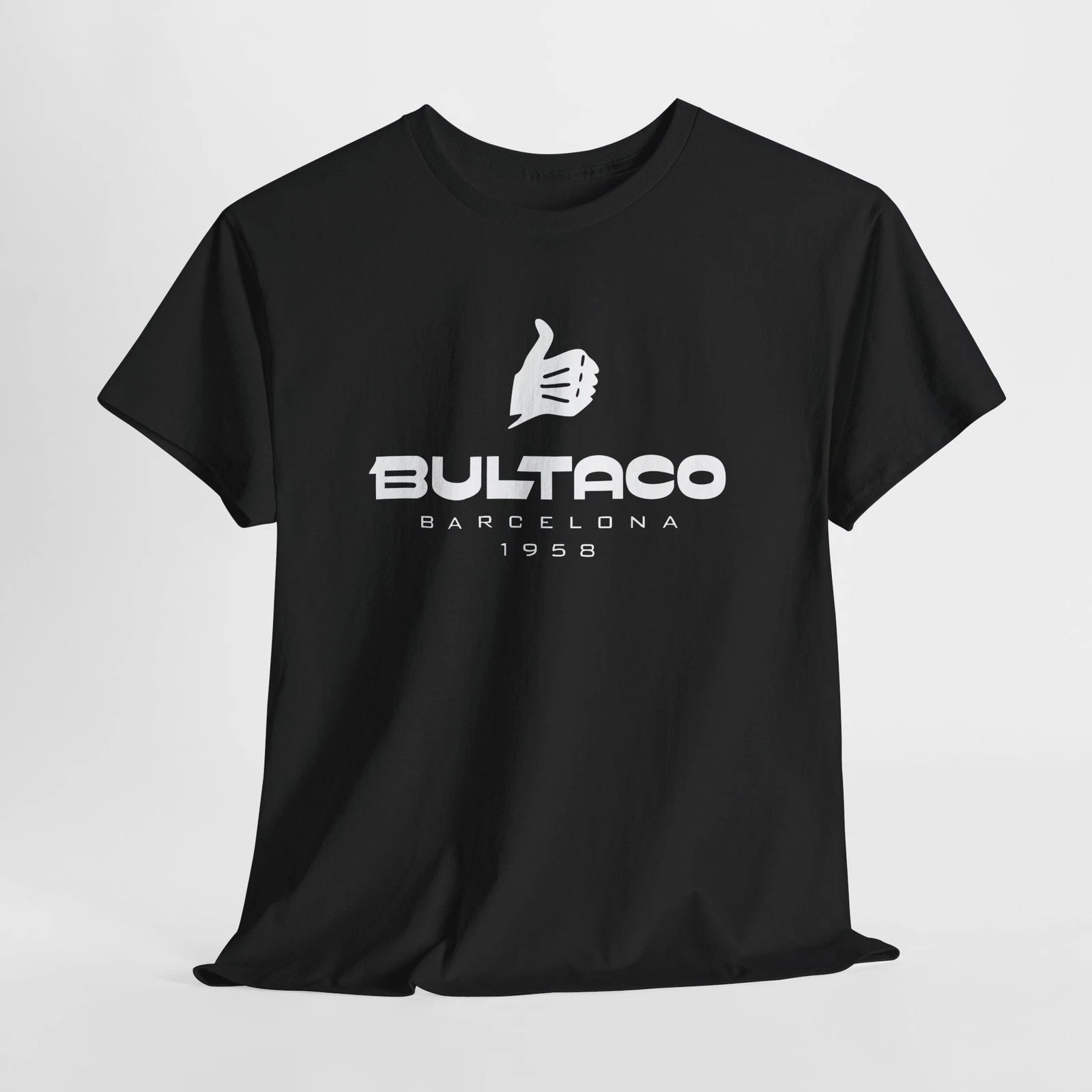 FUNNY BULTACO MOTORCYCLE HAND LOGO T-SHIRT AMERICAN USA SIZE S-5XL