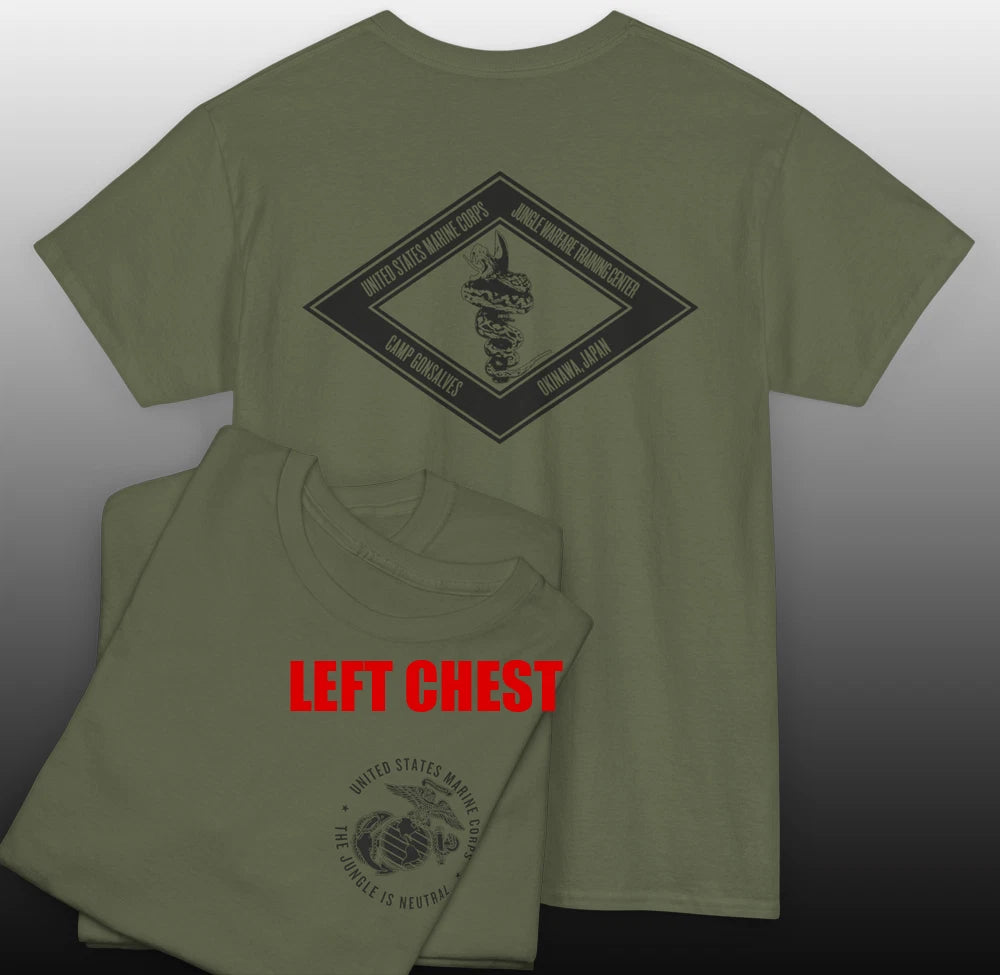 USMC Special Force Jungle Warfare Okinawa Camp Gonsalves JWTC T-shirt HQ