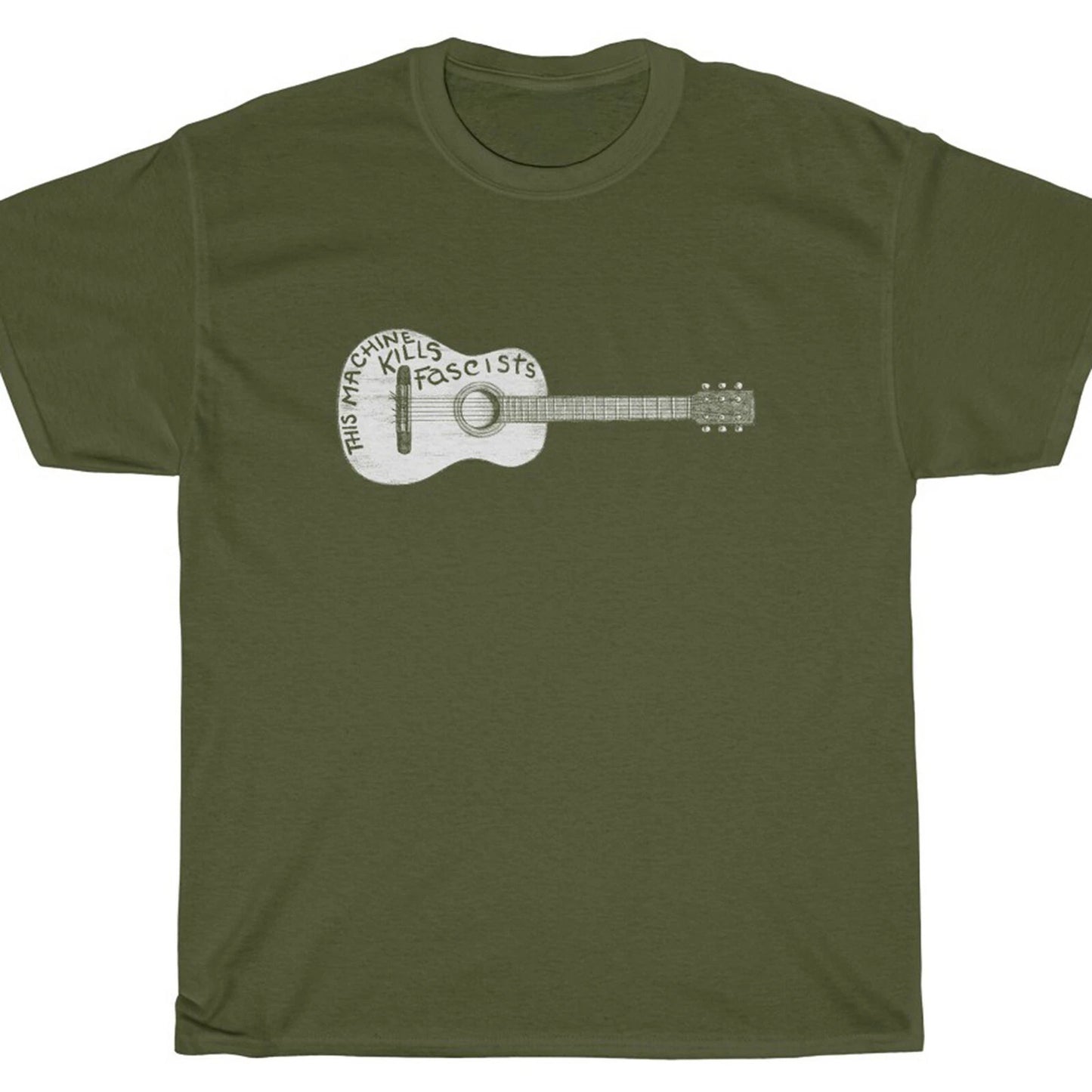 THIS MACHINE KILLS FASCISTS T-Shirt - woody FOLK  guthrie  - Sizes SMALL - 5X