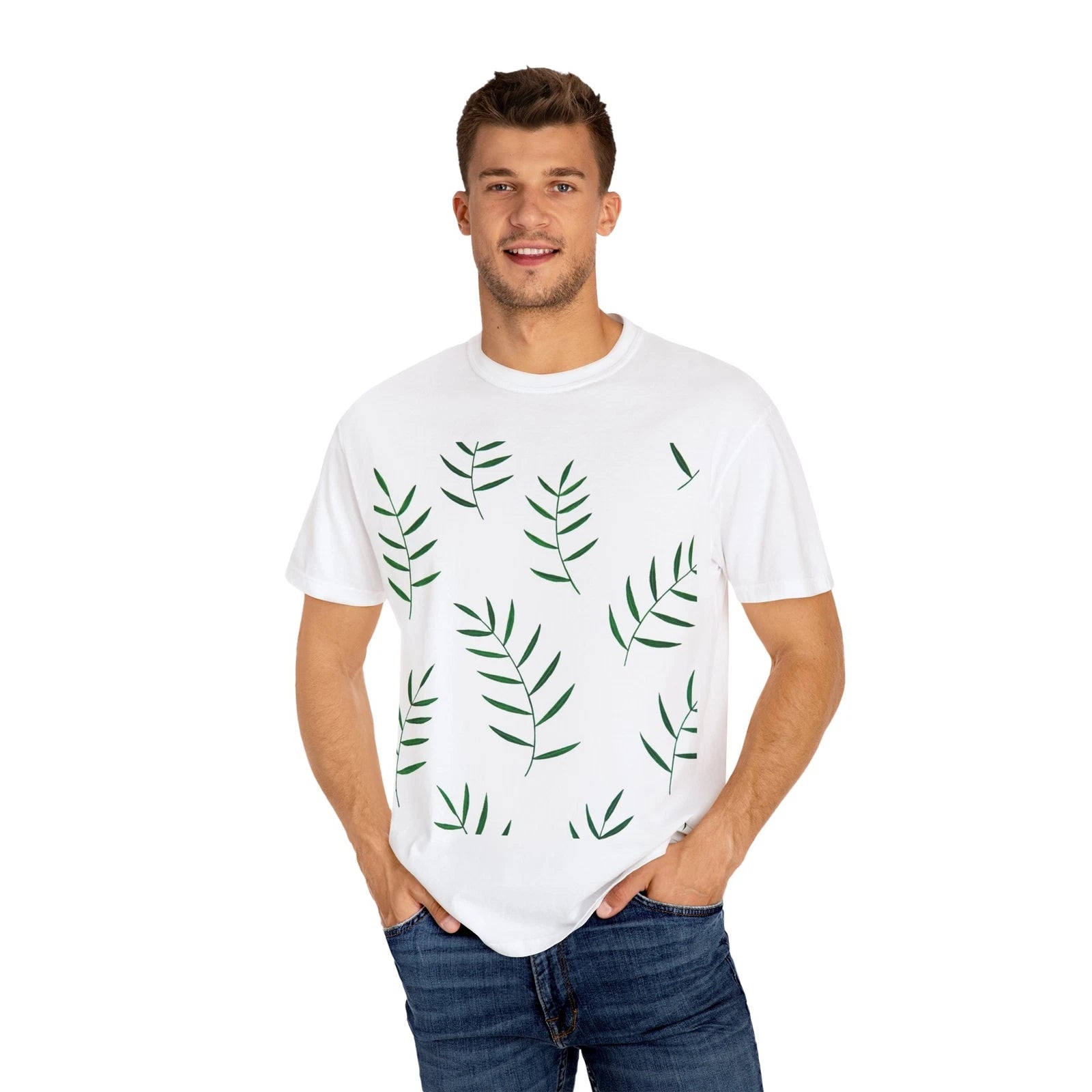 Cute Bear & Leaf Design Unisex T-Shirt, Nature Lover Gift, Children's Wear,