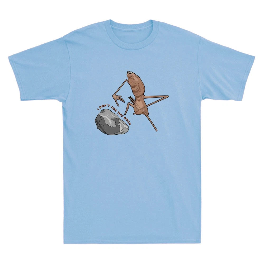 I Don't Like This Rock Funny Worm Meme Quote Vintage Men's Short Sleeve T-Shirt