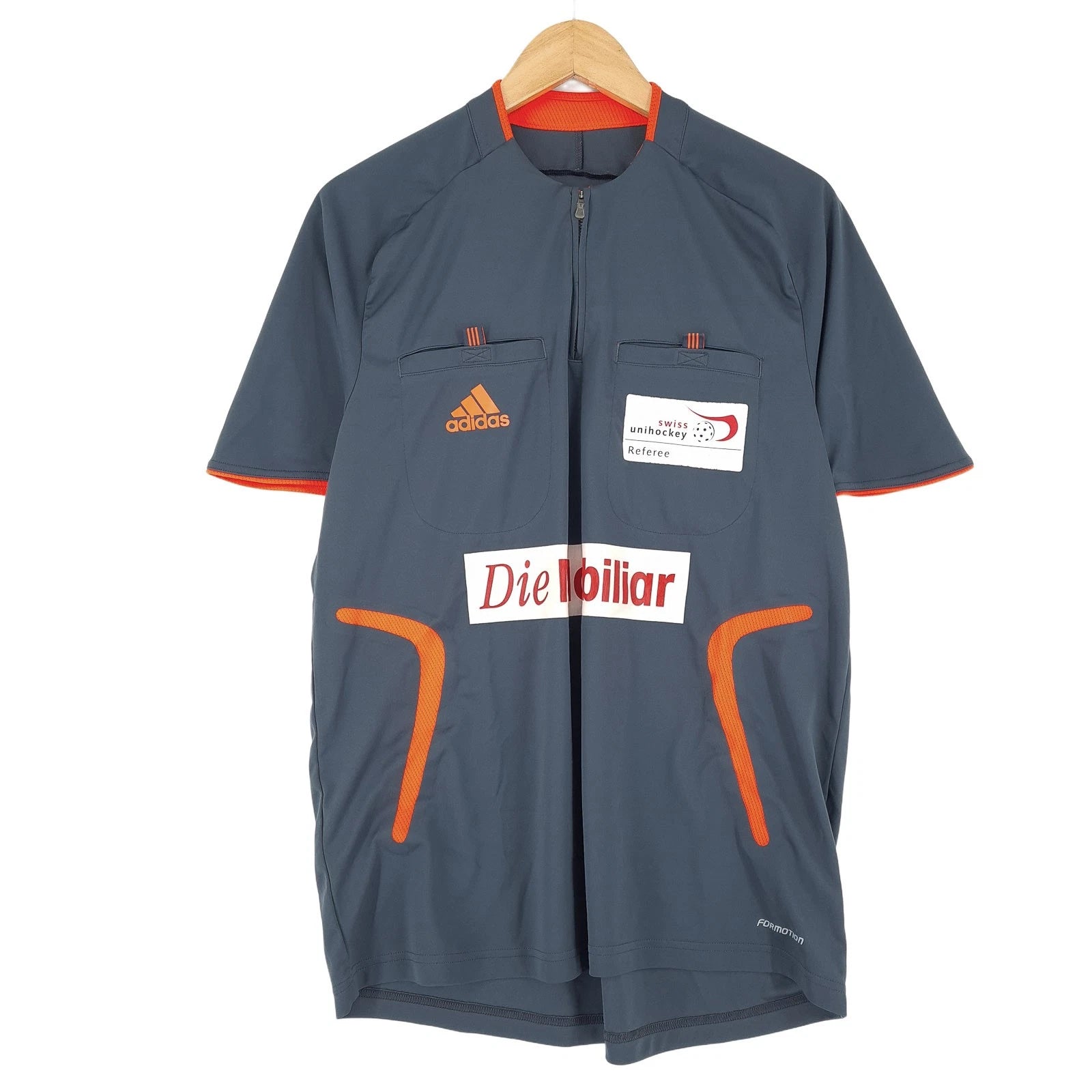 Adidas Sport Short Sleeve Referee Unihockey Sports Jersey YL8 Size M