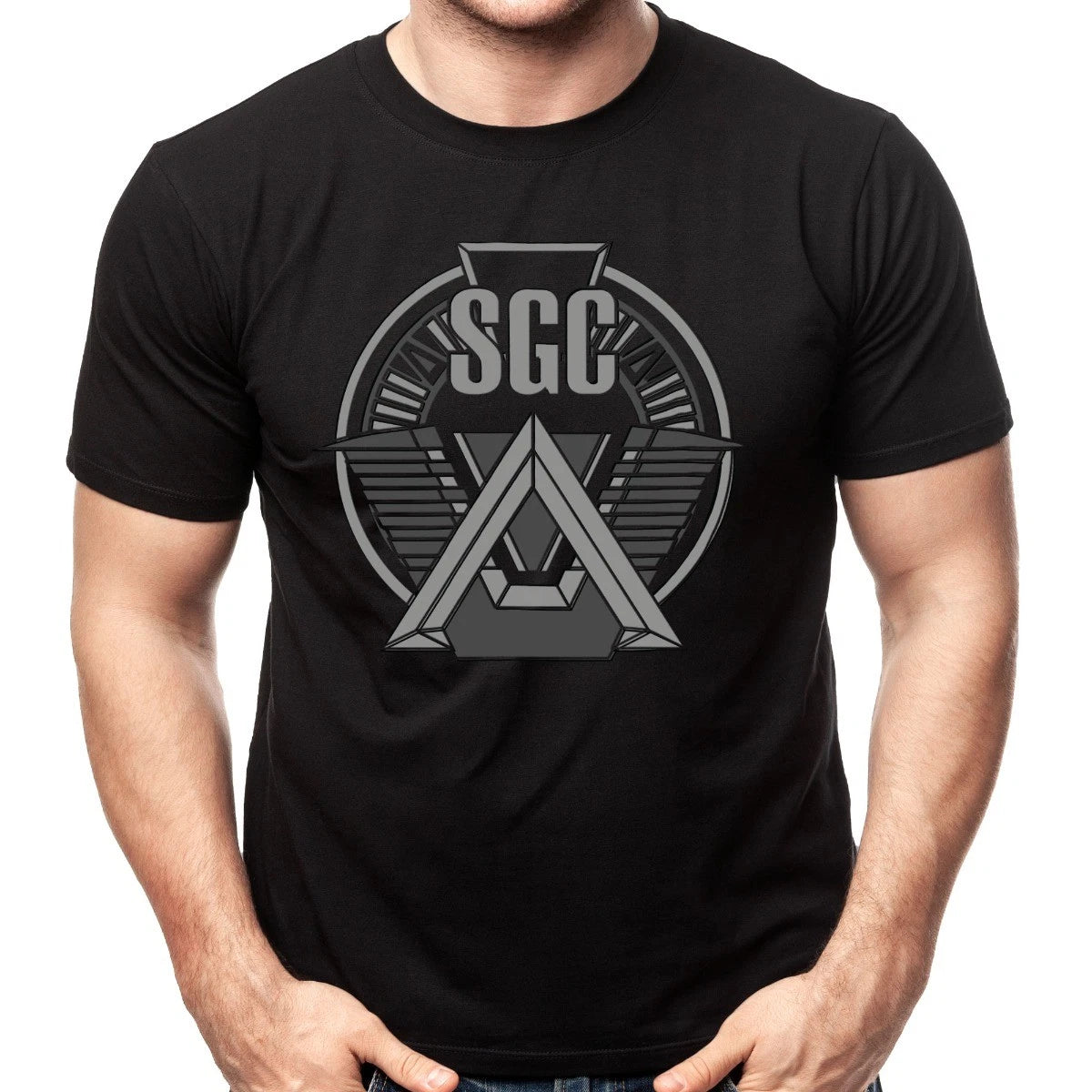 Stargate Command Grey Logo Adult Shirt