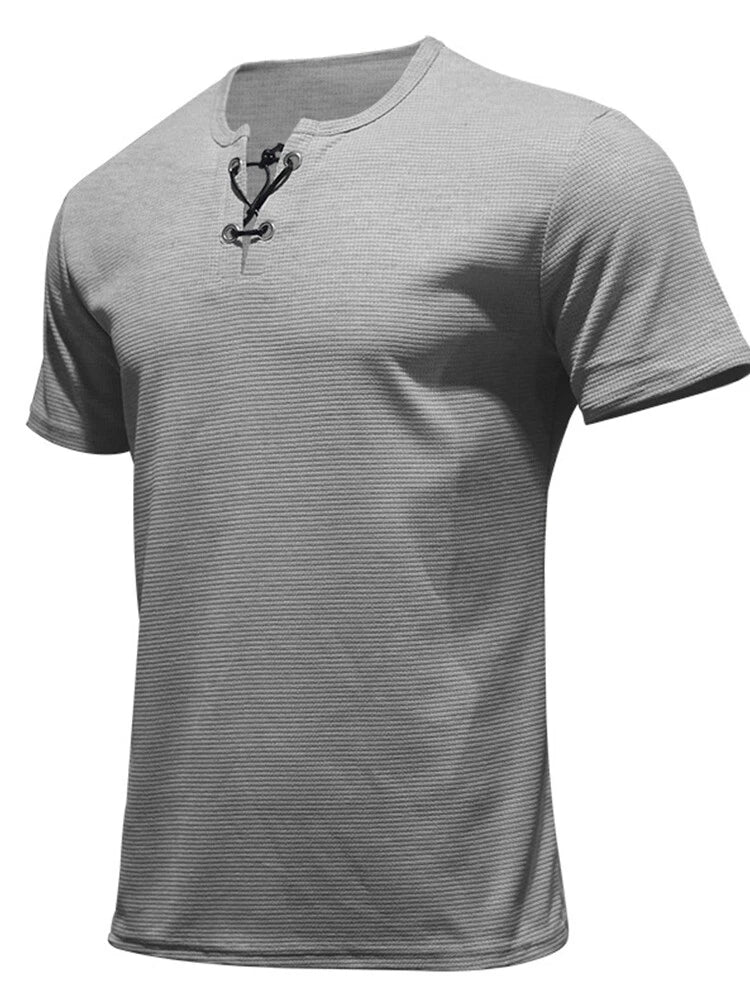 Men Pullover Blouse Summer Tops Tees T-Shirt Slim Fit Gym Short Sleeve Sports UK
