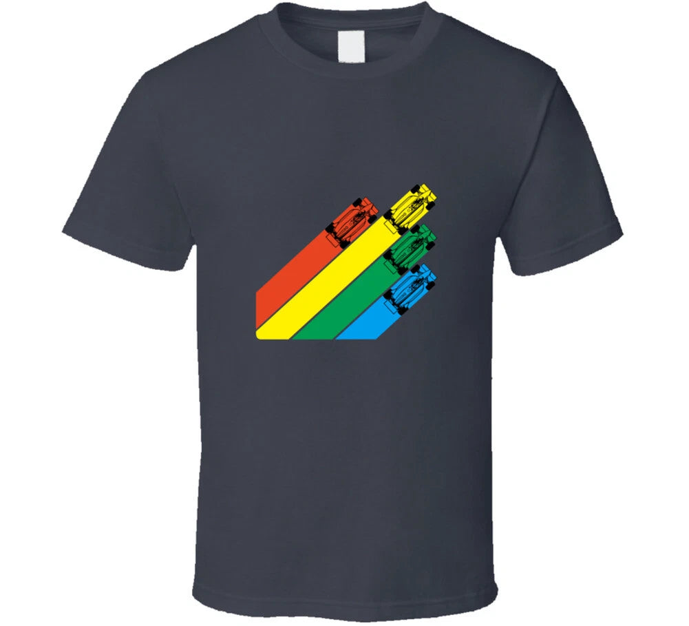 Super Sprint Arcade Game Charcol Grey T-Shirt
