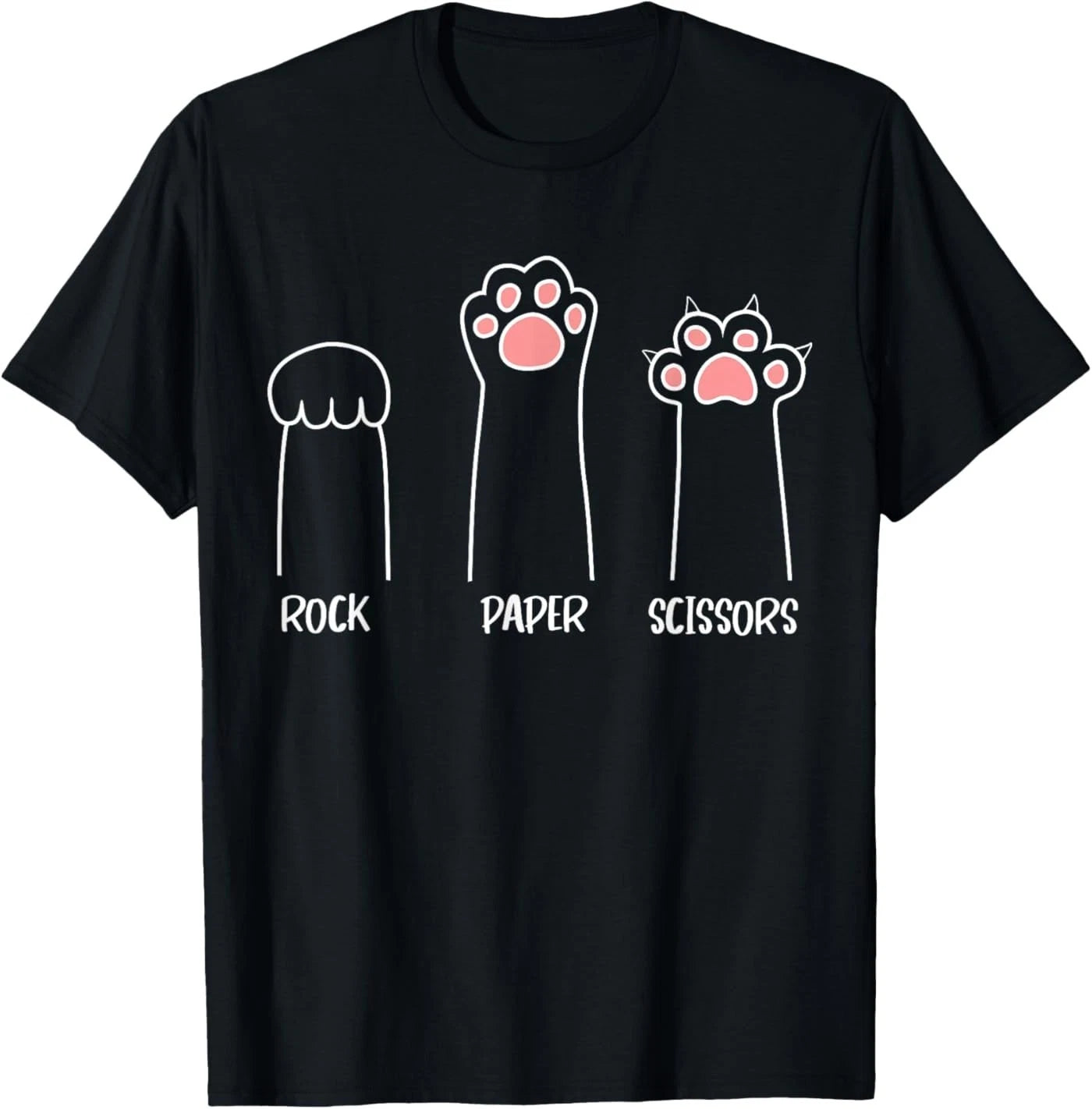 Introvert Cat Animal Rescue Pet Lover Apparel Rock Paper Scissors Hand Game Cute