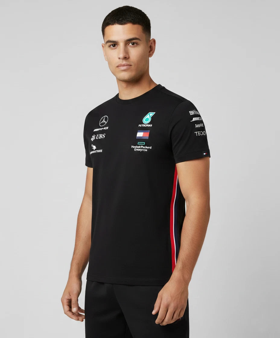 Authentic Mercedes-AMG F1 Team 2020 Men's Motorsport Driver T-Shirt Black