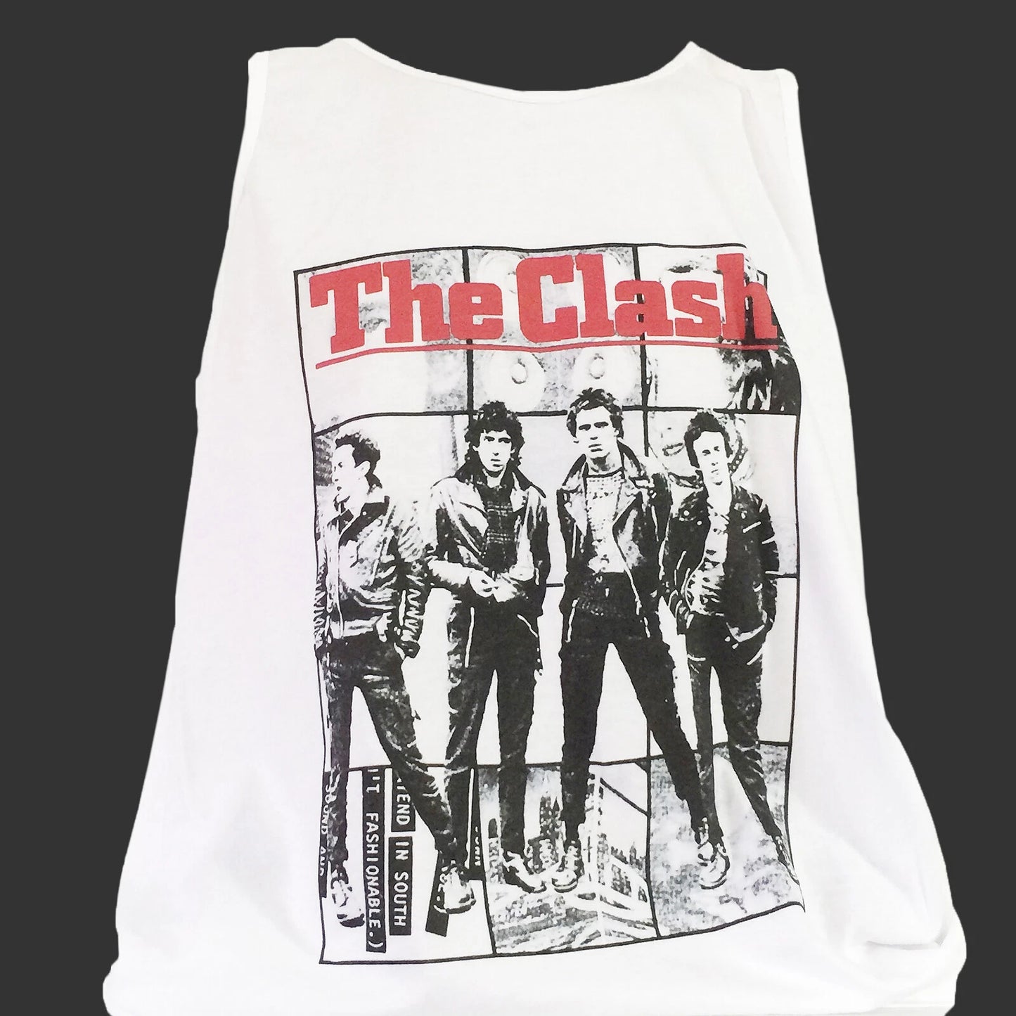 Punk Rock T-SHIRT vest top unisex white S-2XL