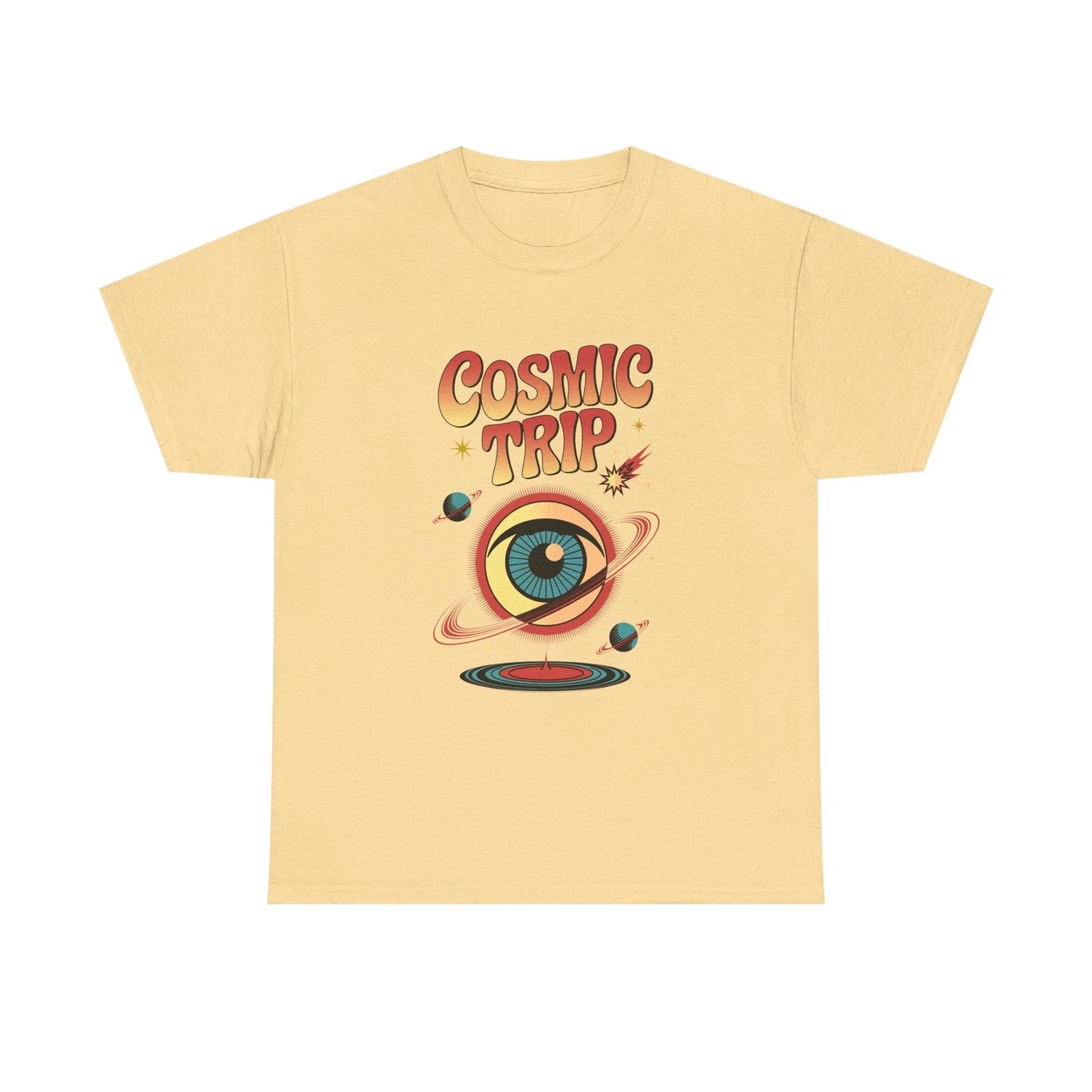 Cosmic Trip T-Shirt - Retro Space Eye Graphic Psychedelic Tee