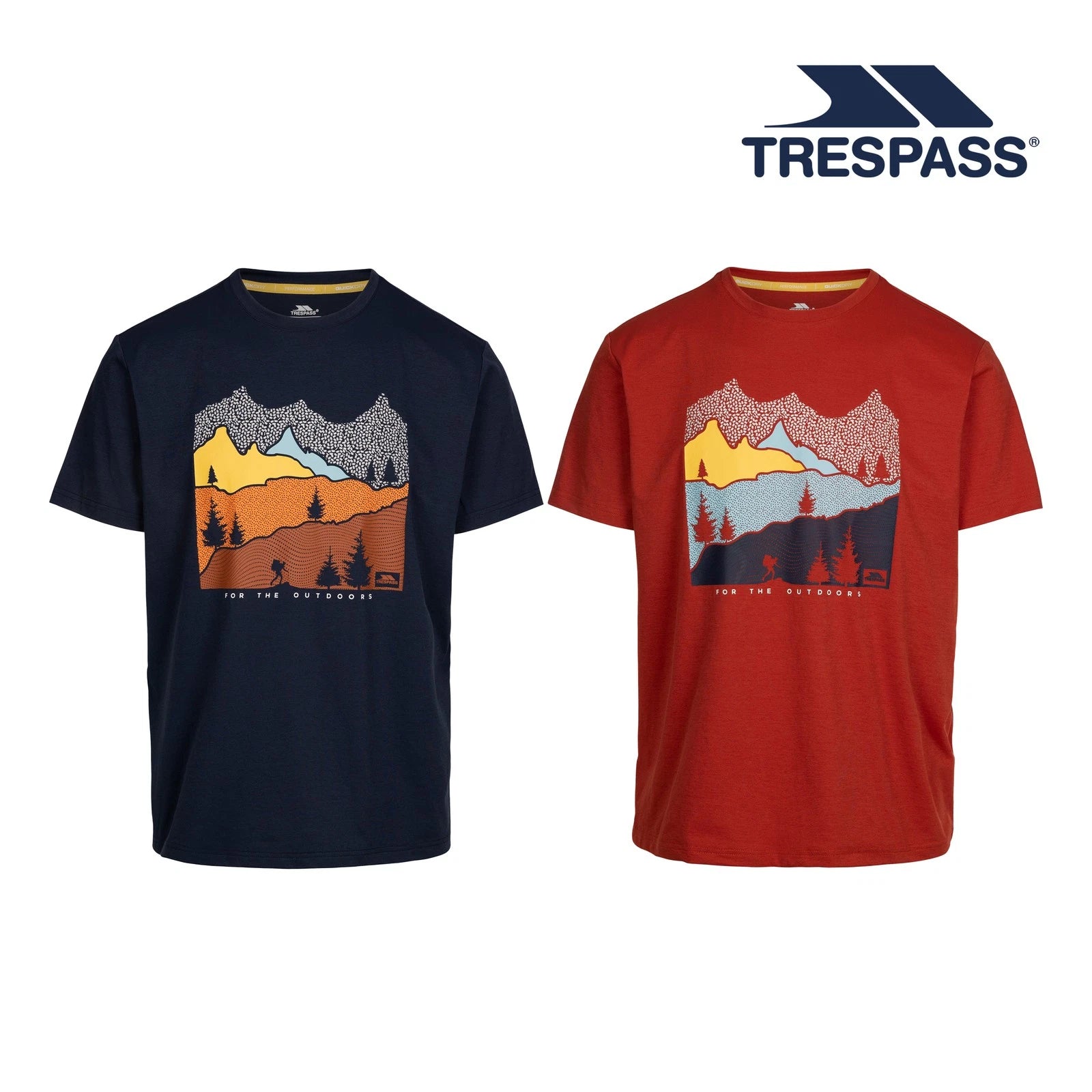 Trespass Mens Casual T-Shirt Short Sleeves and QuickDry with Graphic Danub