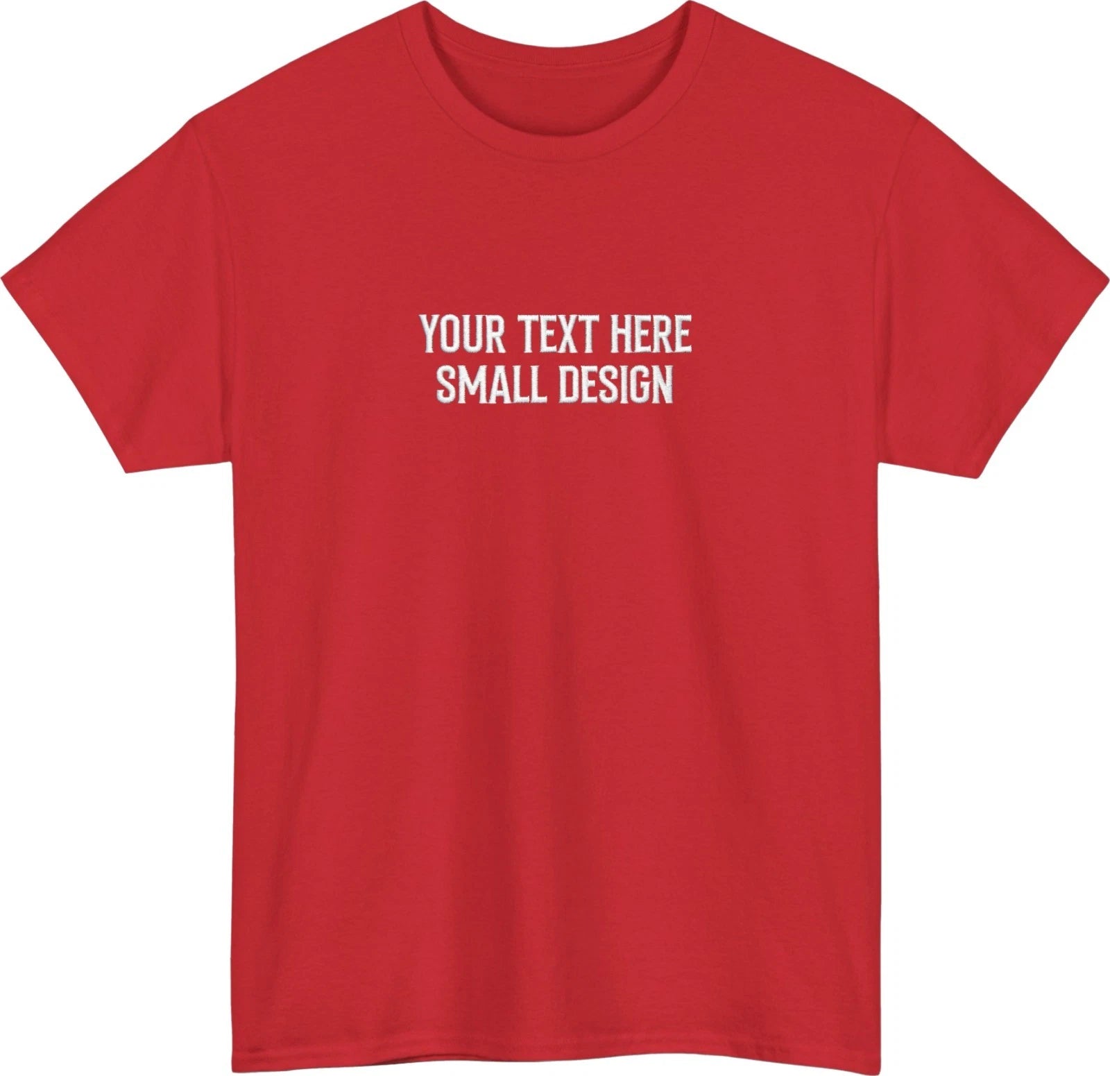 Personalised Embroidered Text & Logo T-Shirt - Custom Small Design Tee Top