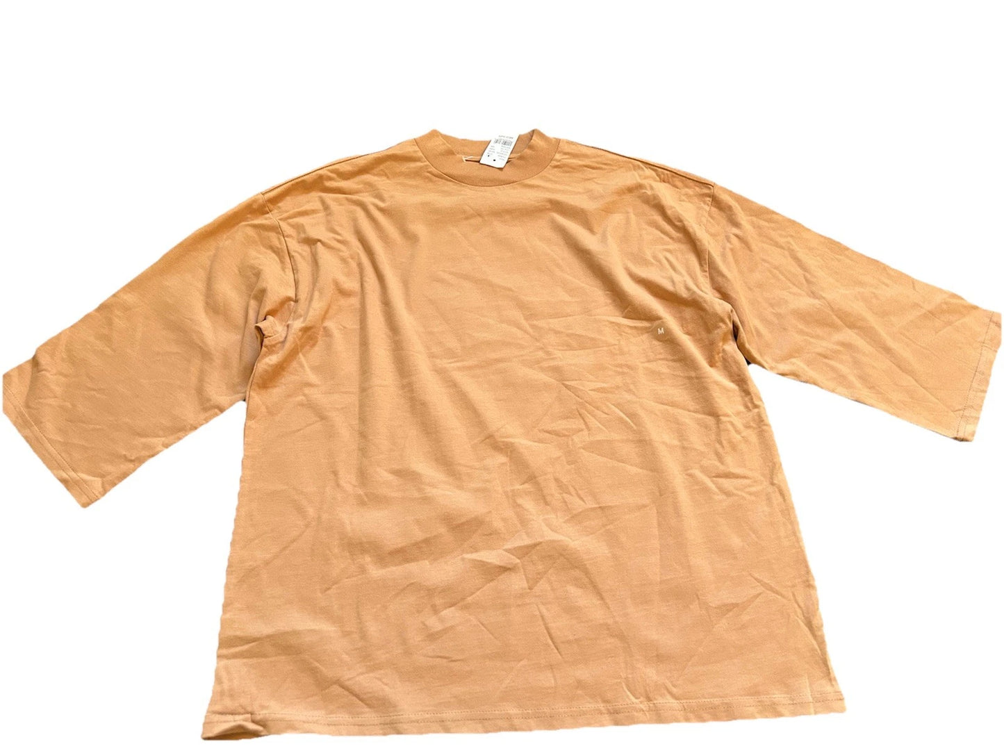 PacSun Mens Brown 3/4 Sleeve Relaxed Fit 100% Cotton Premium Tee Shirt Large