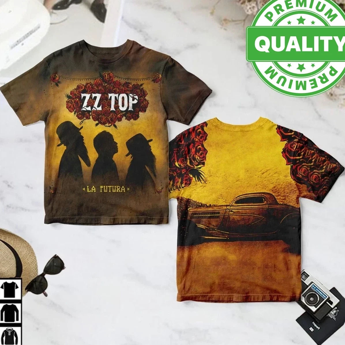 ZZ Top Band - La Futura Album 3D AOP T Shirt