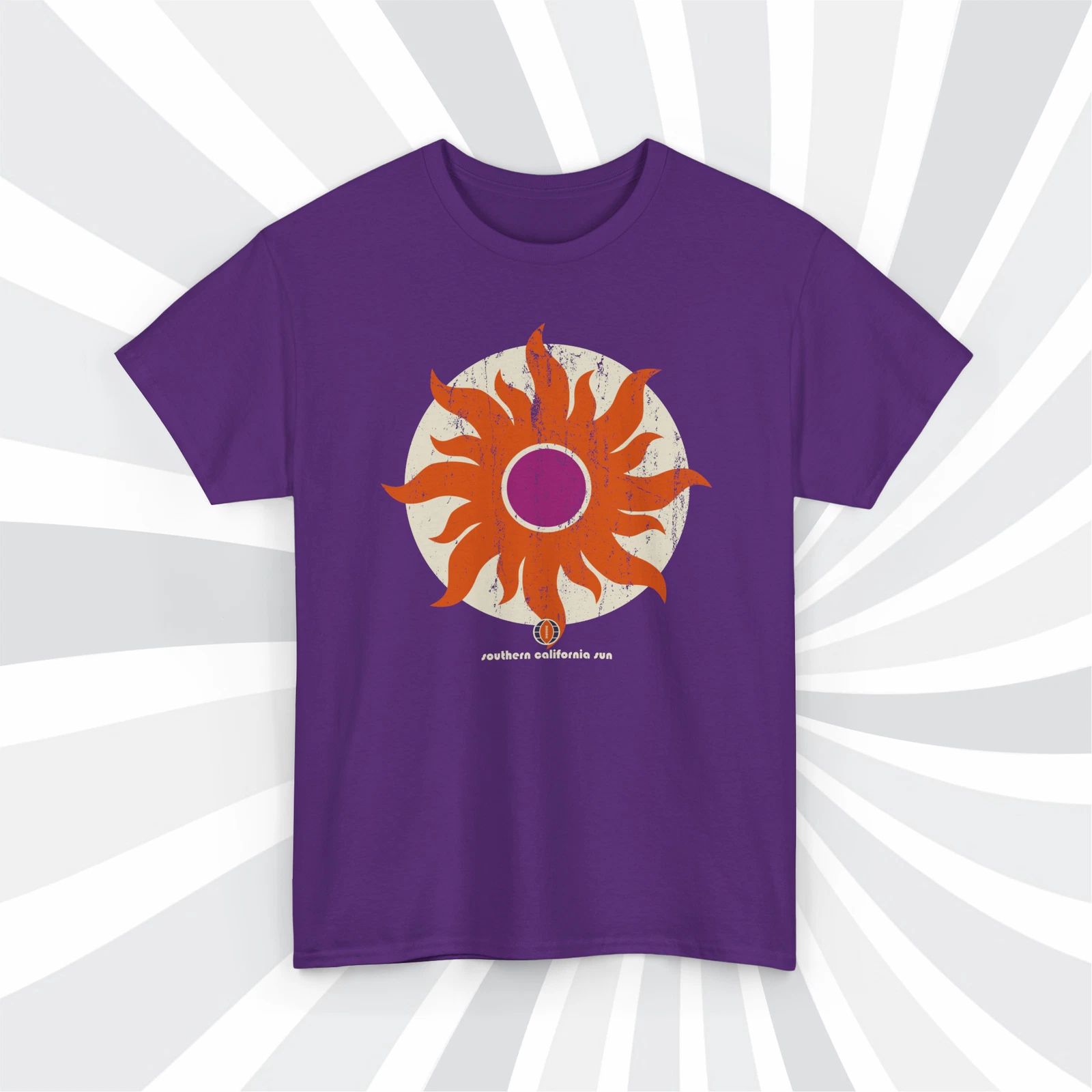 Southern California Sun 1974 WFL Football Grunge Logo T-Shirt