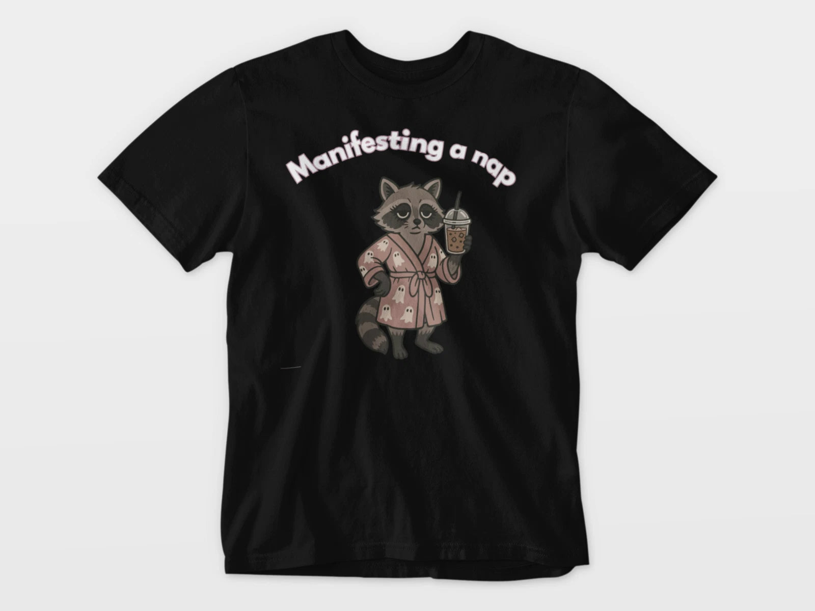 Manifesting A Nap Raccoon Shirt, Funny Sleepy Racoon tshirt, Cute Tired Animal
