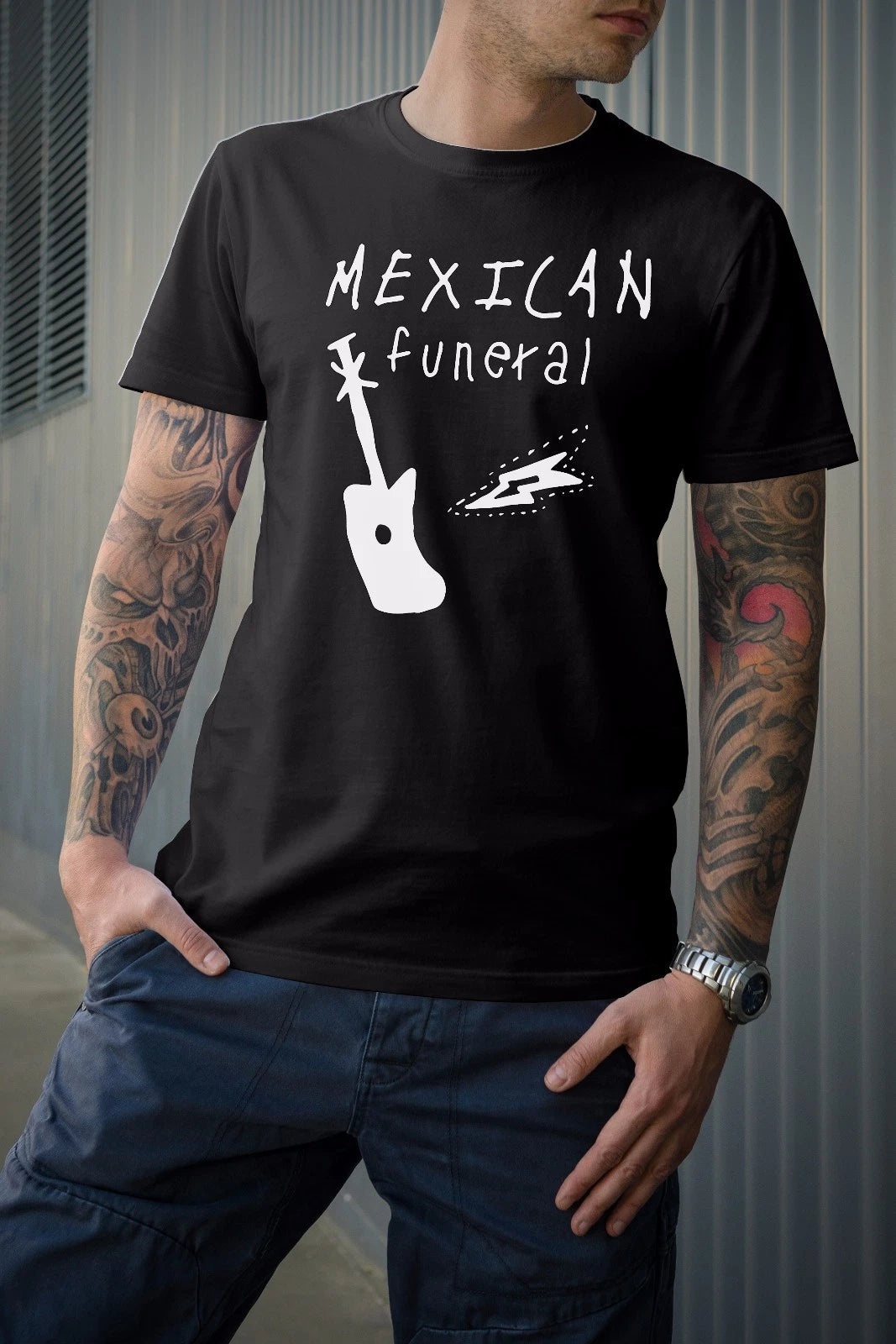 Dirk Gently's  Mexican funeral T-shirt Inspired design Sizes Upto 5XL