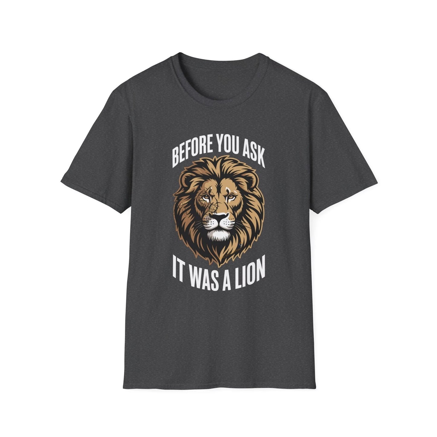 Funny Amputee T-Shirt for Men – "Before You Ask It Was a Lion" Bold Graphic Tee