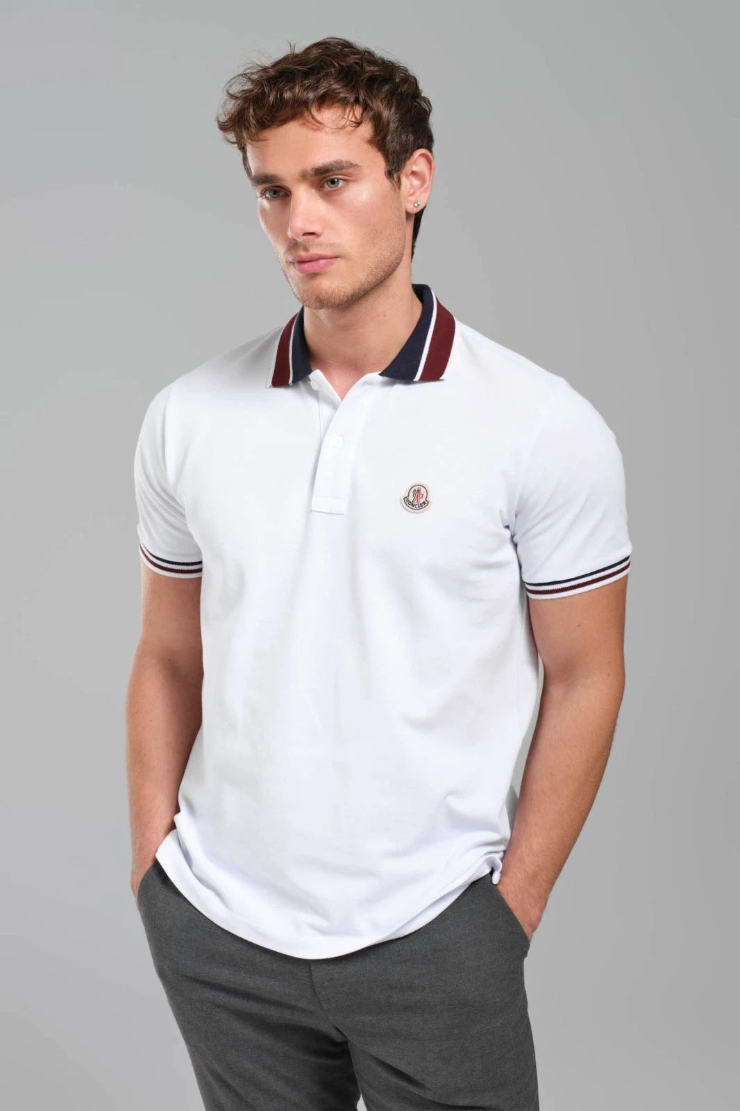 MONCLER POLO T-SHIRT WHITE