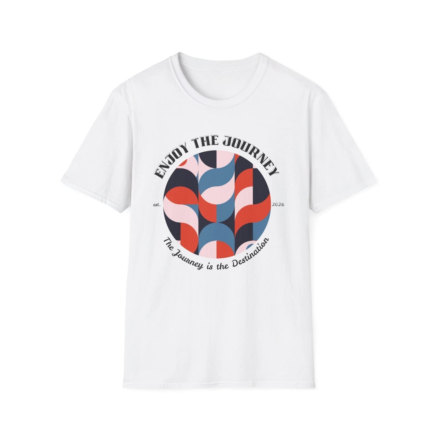 Enjoy the Journey abstract geometric tee | T-Shirt