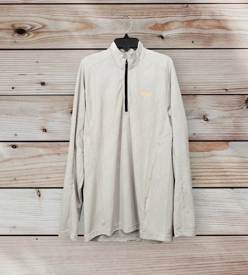 adidas Terrex Tracerocker Half-Zip Long Sleeve Top Walking Hiking Gym Sample M