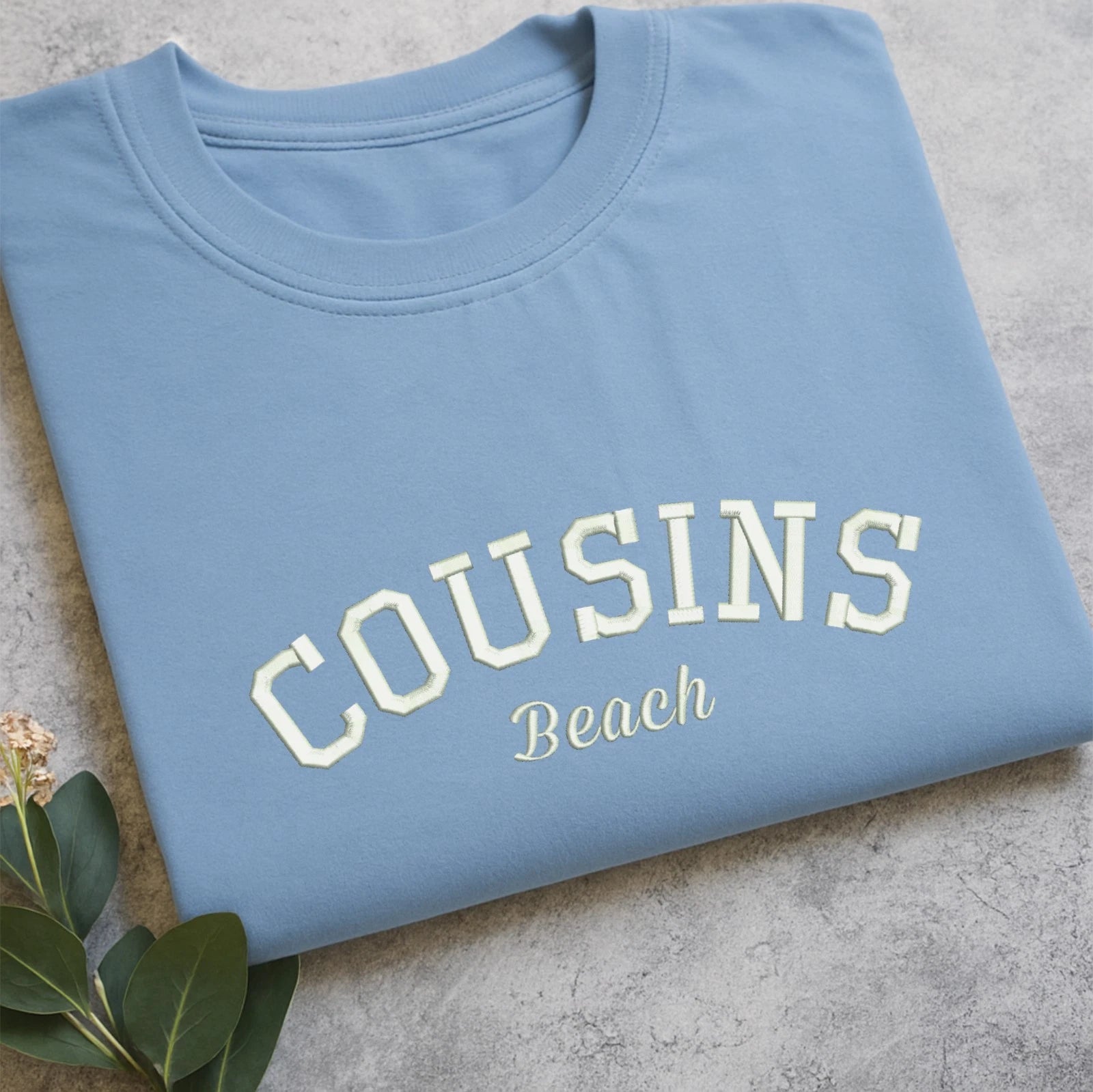 Cousins Beach Embroidered T Shirt, Beach Embroidered Jumper, Cousins Series Tee