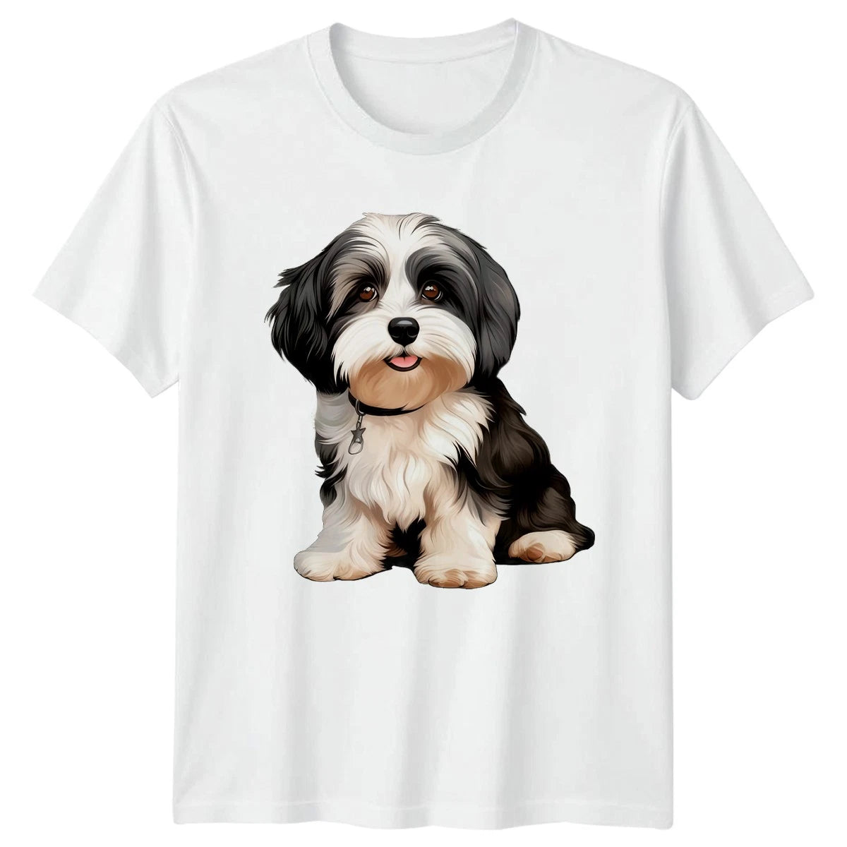 Cute Watercolor Havanese T-Shirt Dog Breed Art Birthday Gift For Him And Her