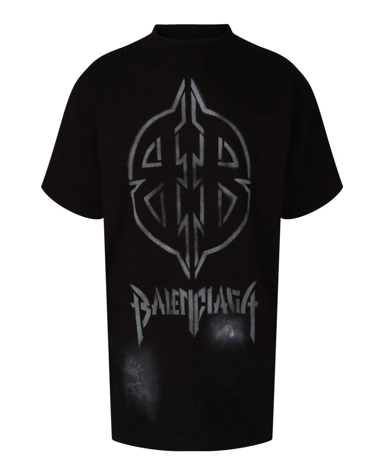 Balenciaga Mens Oversized Metal BB Stencil T-Shirt