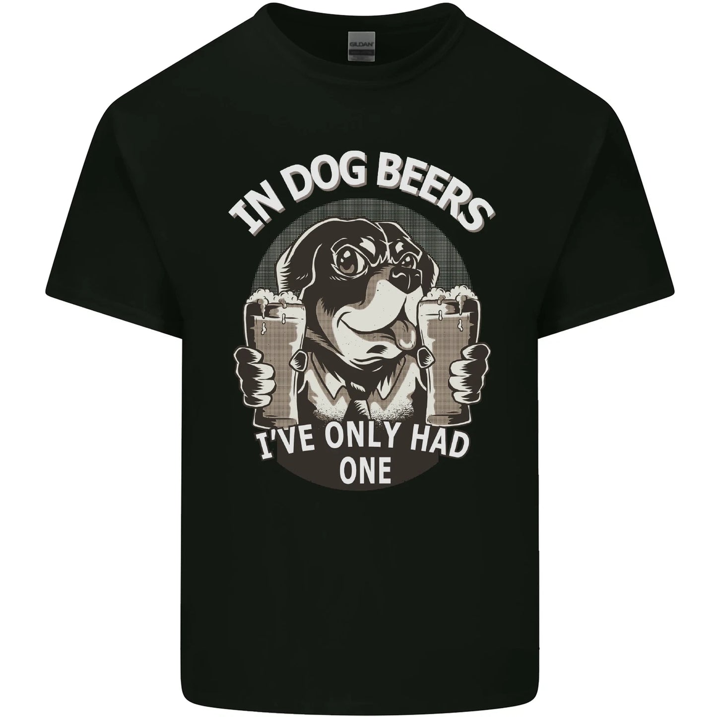 Dog Beers Ive Only Had 2 Funny Beer Alcohol Mens Cotton T-Shirt Tee Top