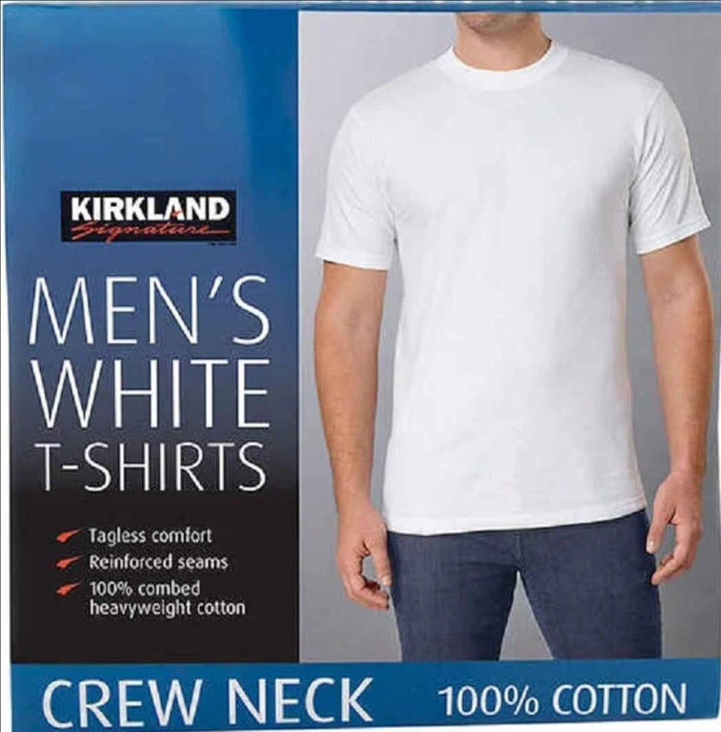 Kirkland Men’s Crew Neck Tees, 6-pack - White Size L
