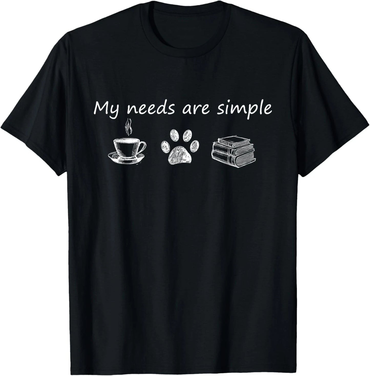 Funny Coffee Dog Book Lover Gift Unisex T-Shirt