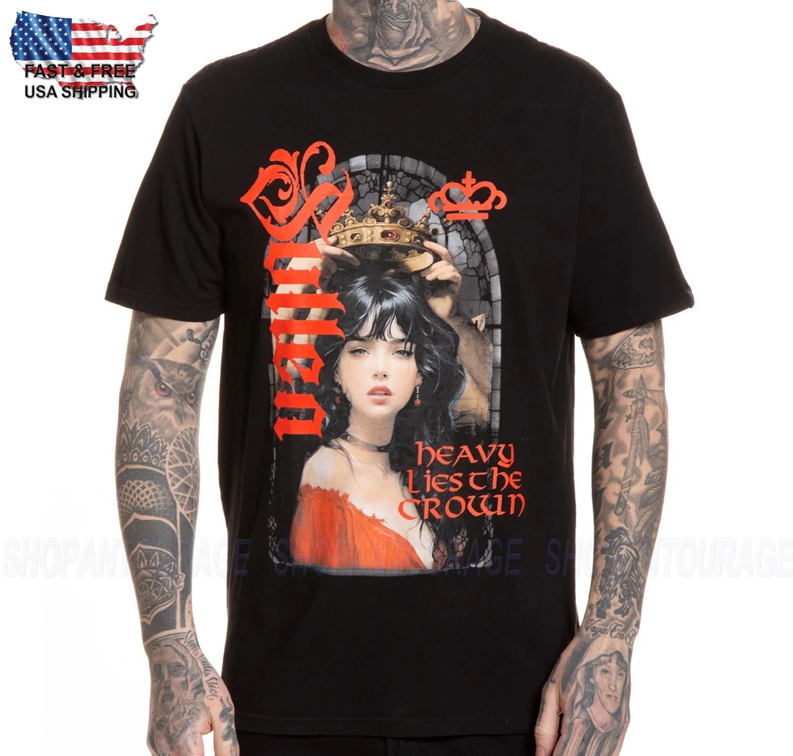 Sullen Art Collective Heavy Crown Premium SCM7778 Short Sleeve T-shirt For Men