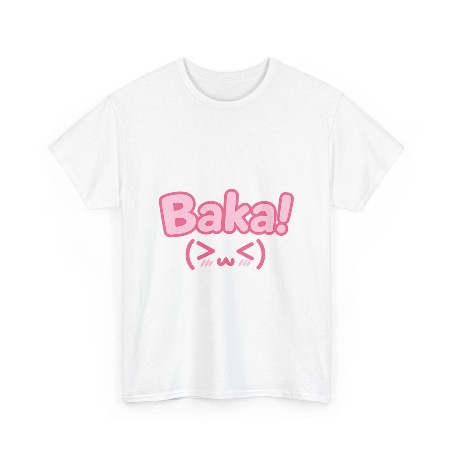 Cute Tsundere Baka! emoji pictograph T-Shirt – Kawaii Pink Otaku Style