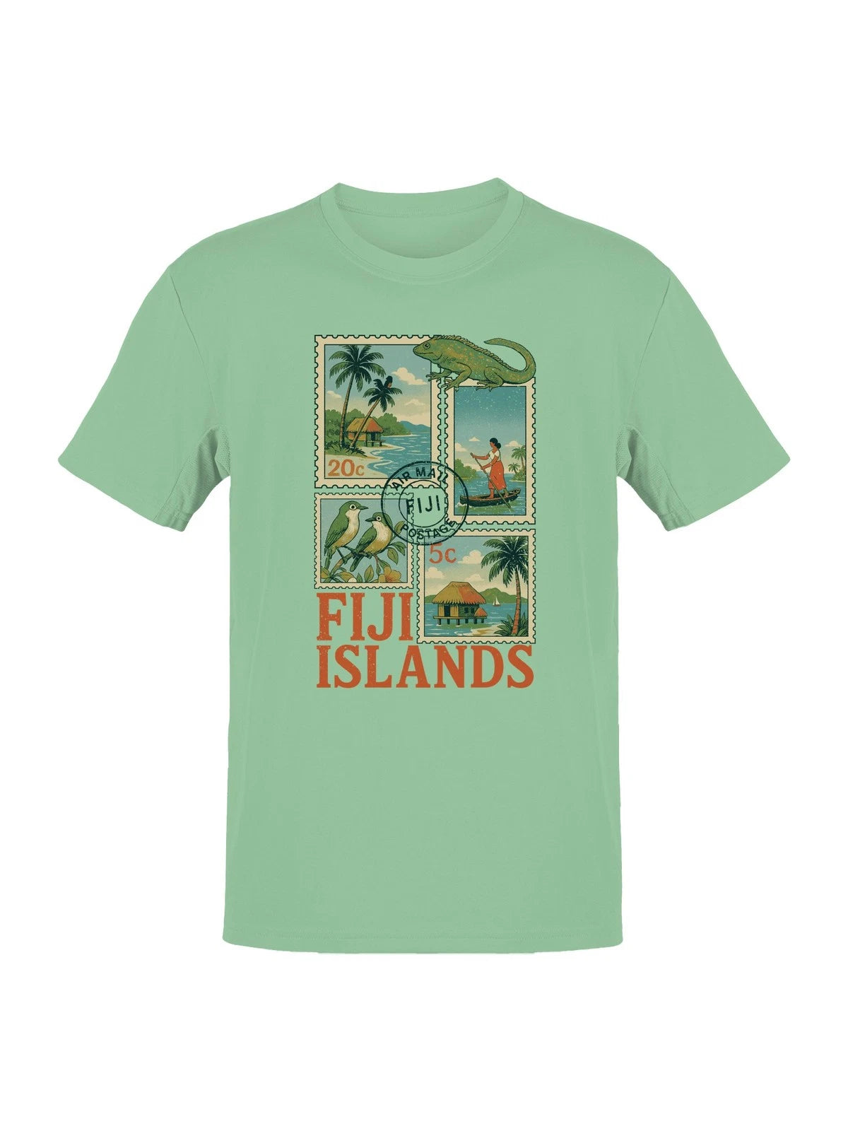 Fiji Islands Stamp Art Collection Men's T-shirt