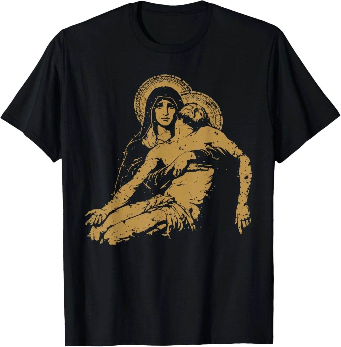 Pieta Inspired Virgin Mary and Jesus Art T-Shirt