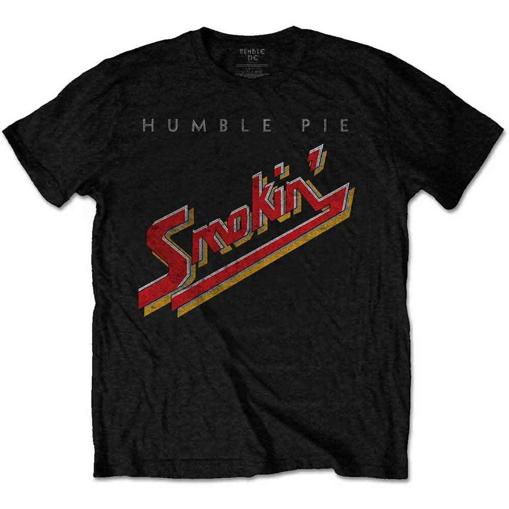 Humble Pie Smokin' Vintage T-Shirt Black New