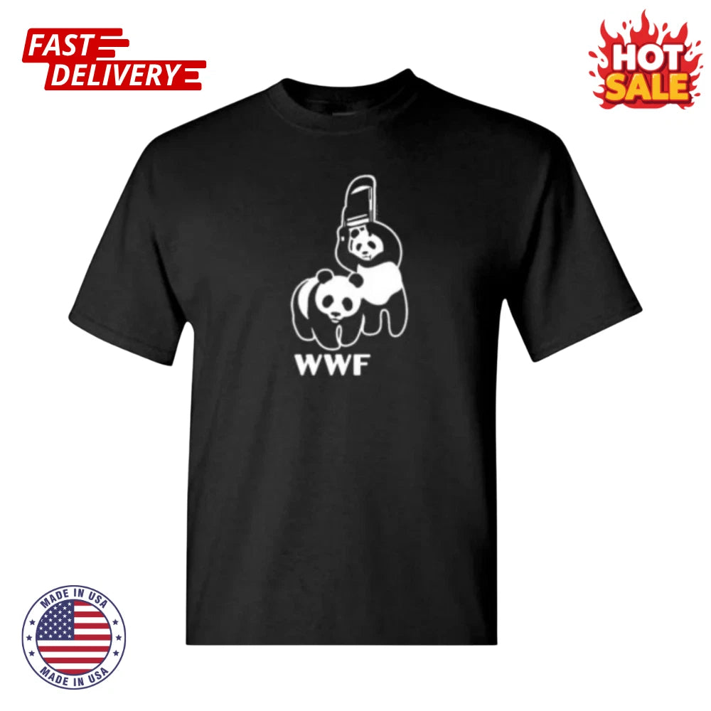 Men's WWF Funny Panda Bear Wrestling Inspired Unisex Graphic T Shirt Size S-5XL