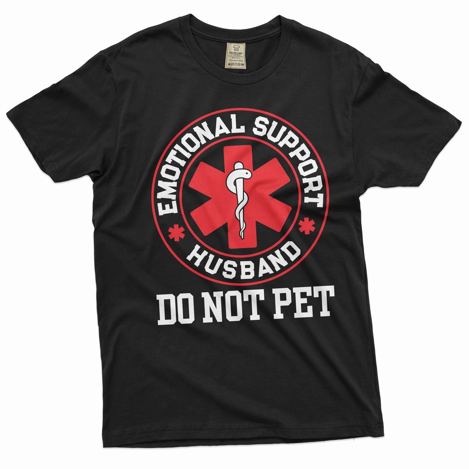 Funny emotional support husband T-shirt do not pet sarcastic sarcasm gifts