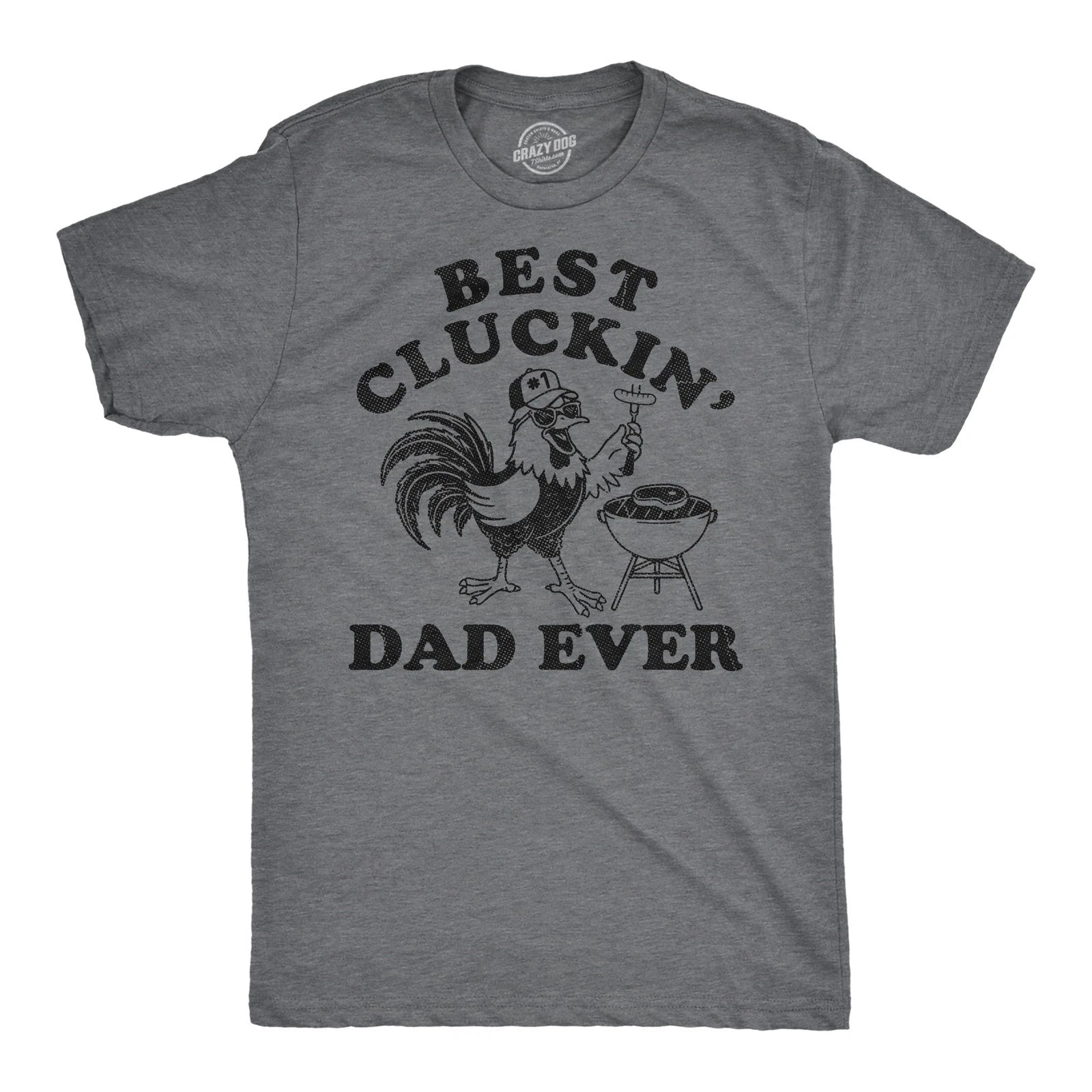Mens Funny T Shirts Best Cluckin Dad Ever Sarcastic Fathers Day Graphic Novelty