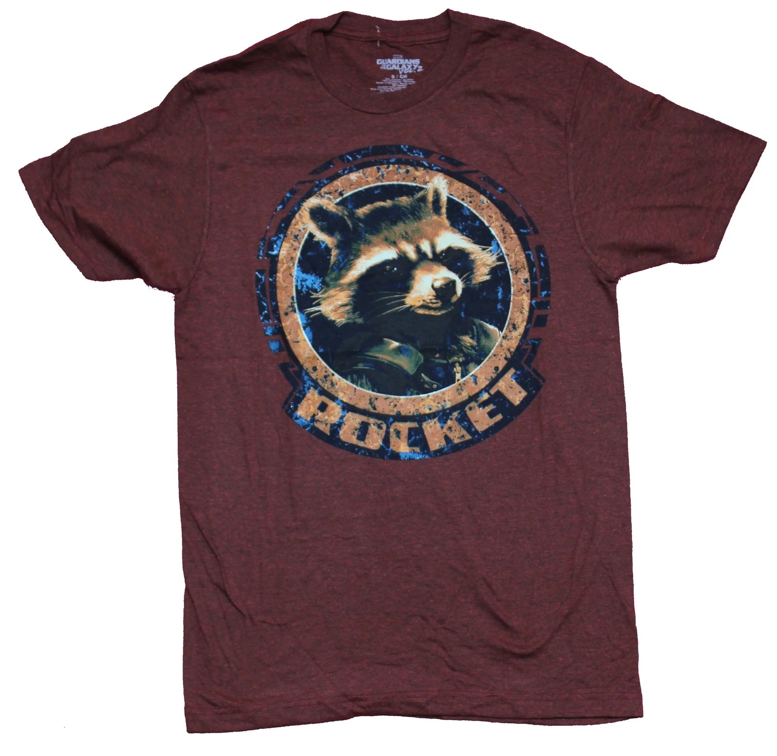Guardians of The Galaxy New Adult T-Shirt - Rocket Raccoon In Circle