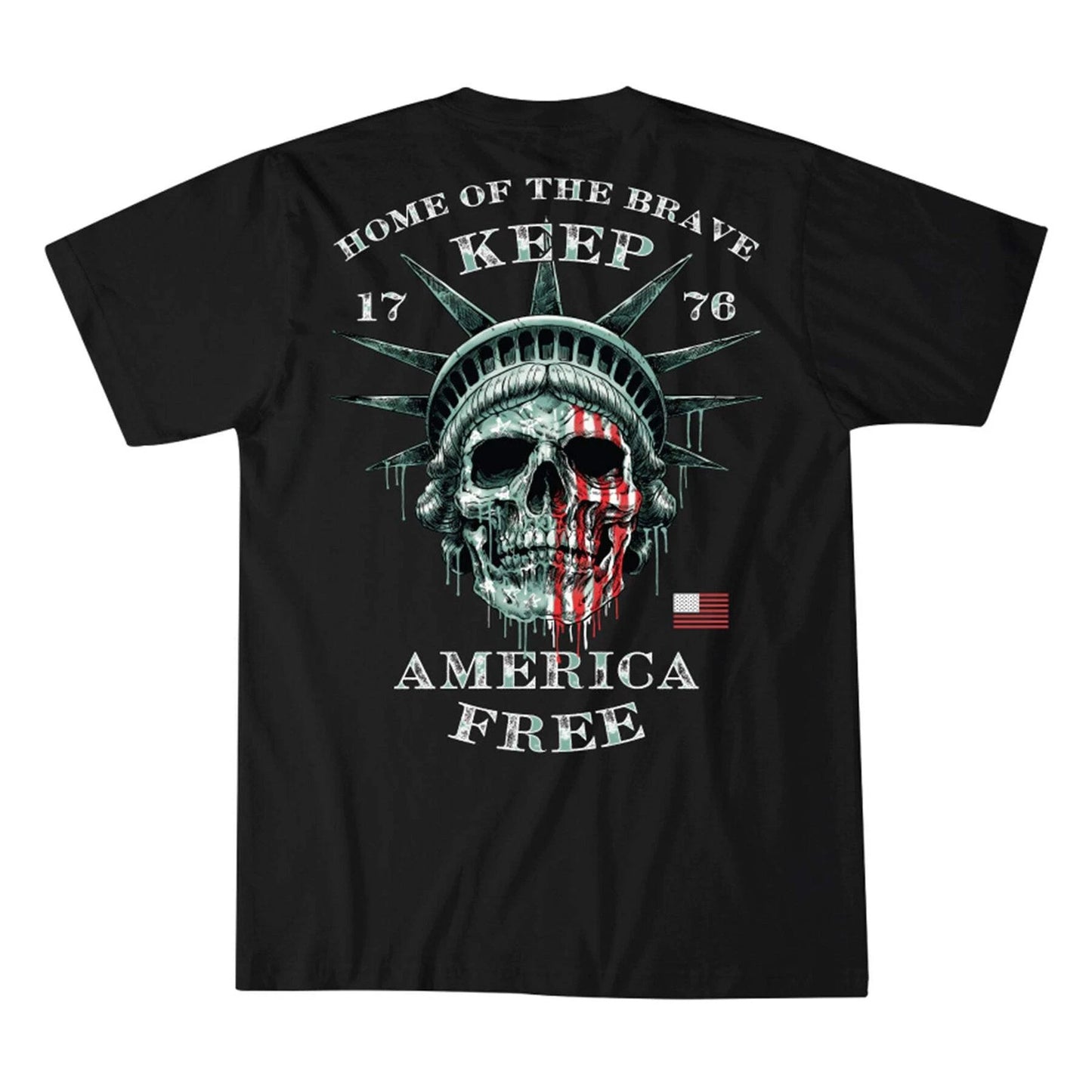 Howitzer Style Men's T-shirt Liberty Skull Military Grunt