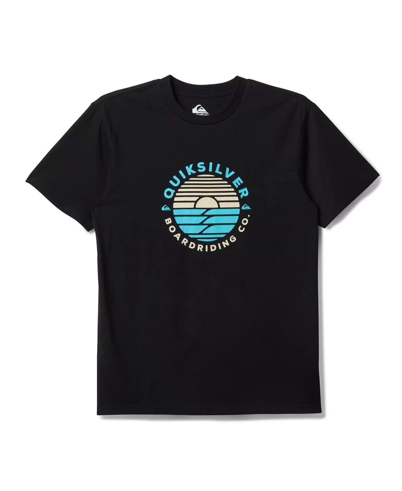 QUIKSILVER Blue T-Shirt Regular Fit Cotton Lightweight Daze End Graphic Print M