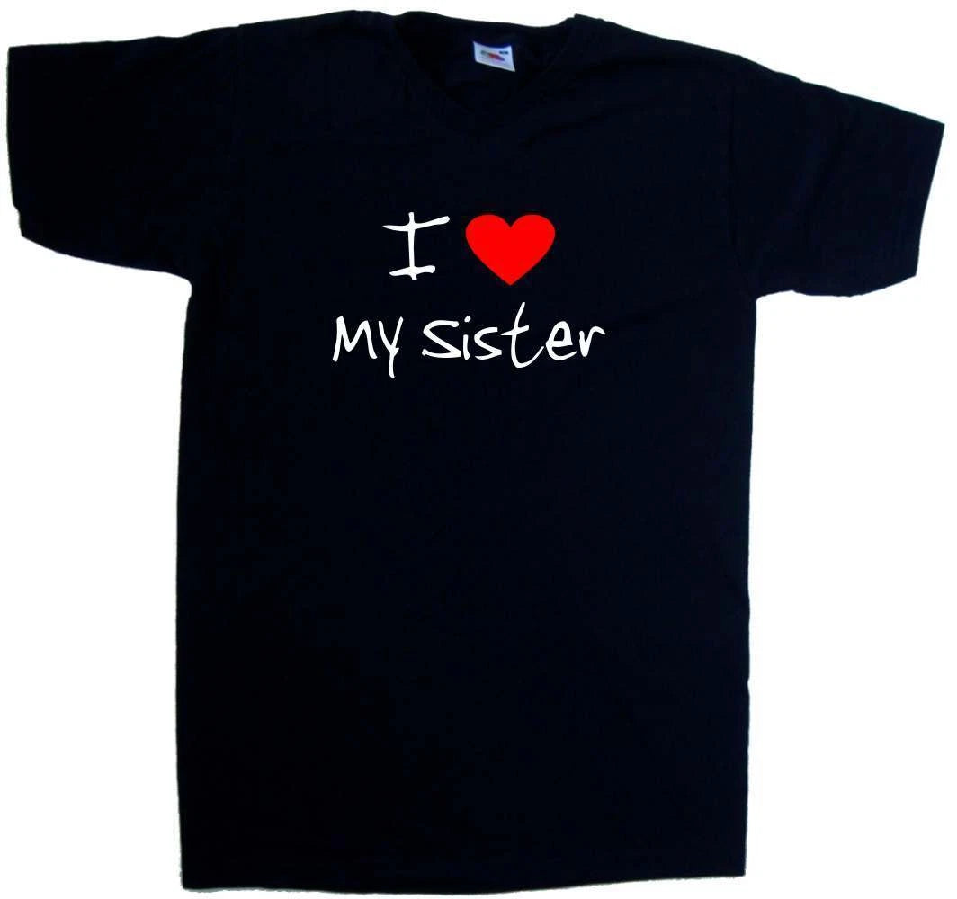 I Love Heart My Sister V-Neck T-Shirt