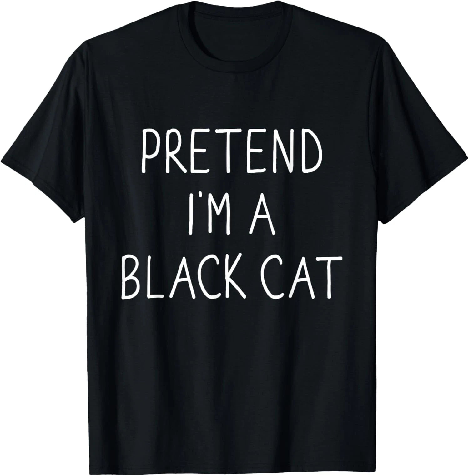 Pretend Im Black Cat Funny Lazy Easy DIY Halloween Co Unisex T-Shirt