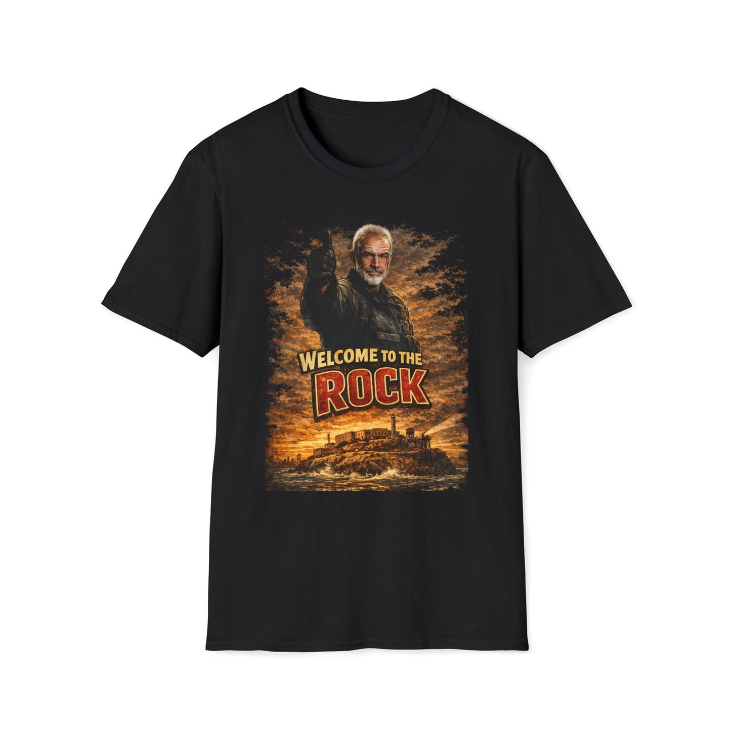 Welcome to the Rock Movie T-Shirt – Sean Connery Action Classic