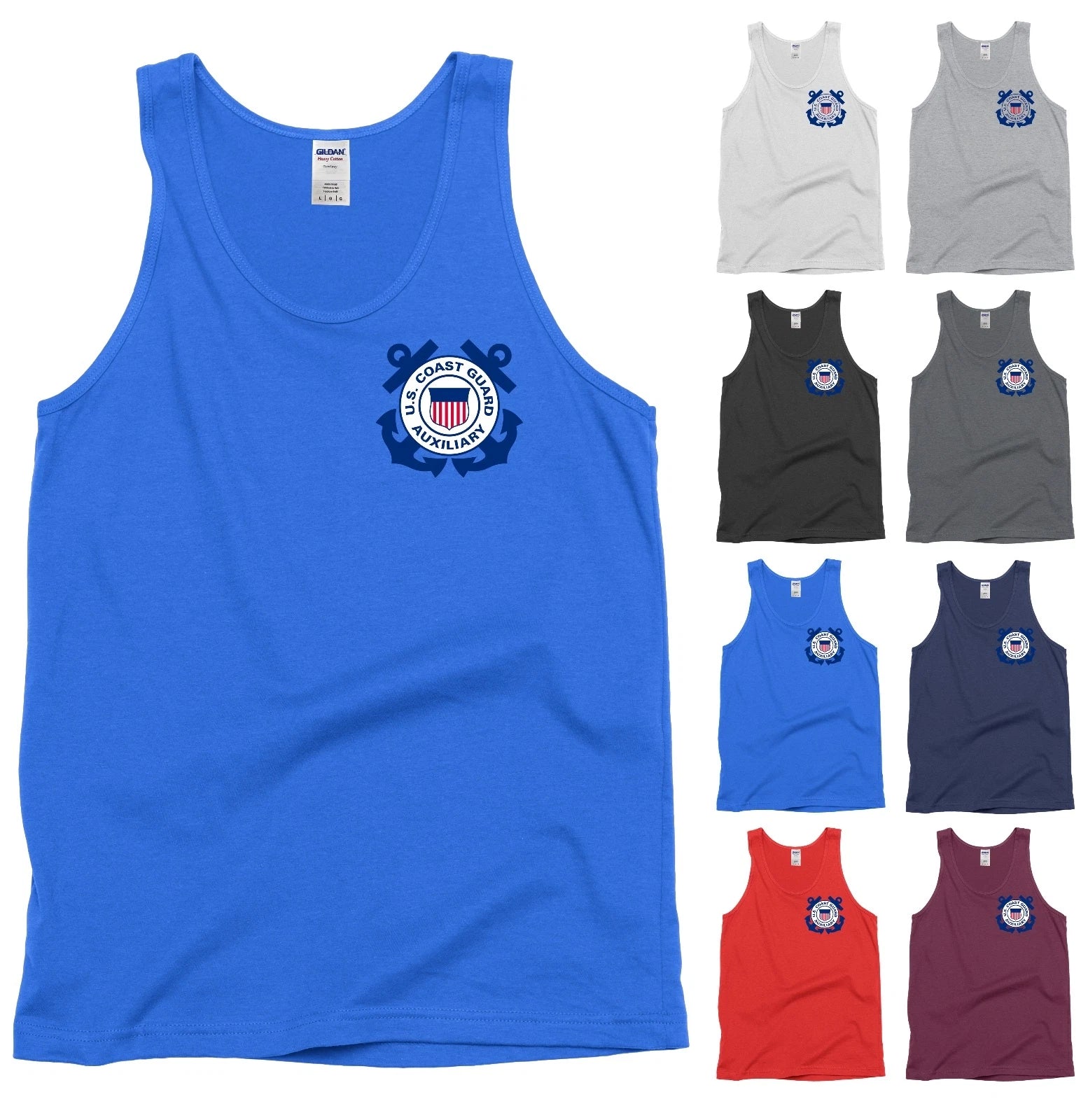US Coast Guard Auxiliary (USCG Aux) Seal Tank Top Shirt - NEW