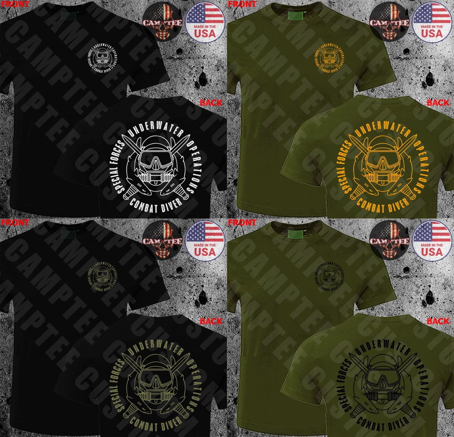 New Special Forces Operations Combat Diver T-Shirt HQ