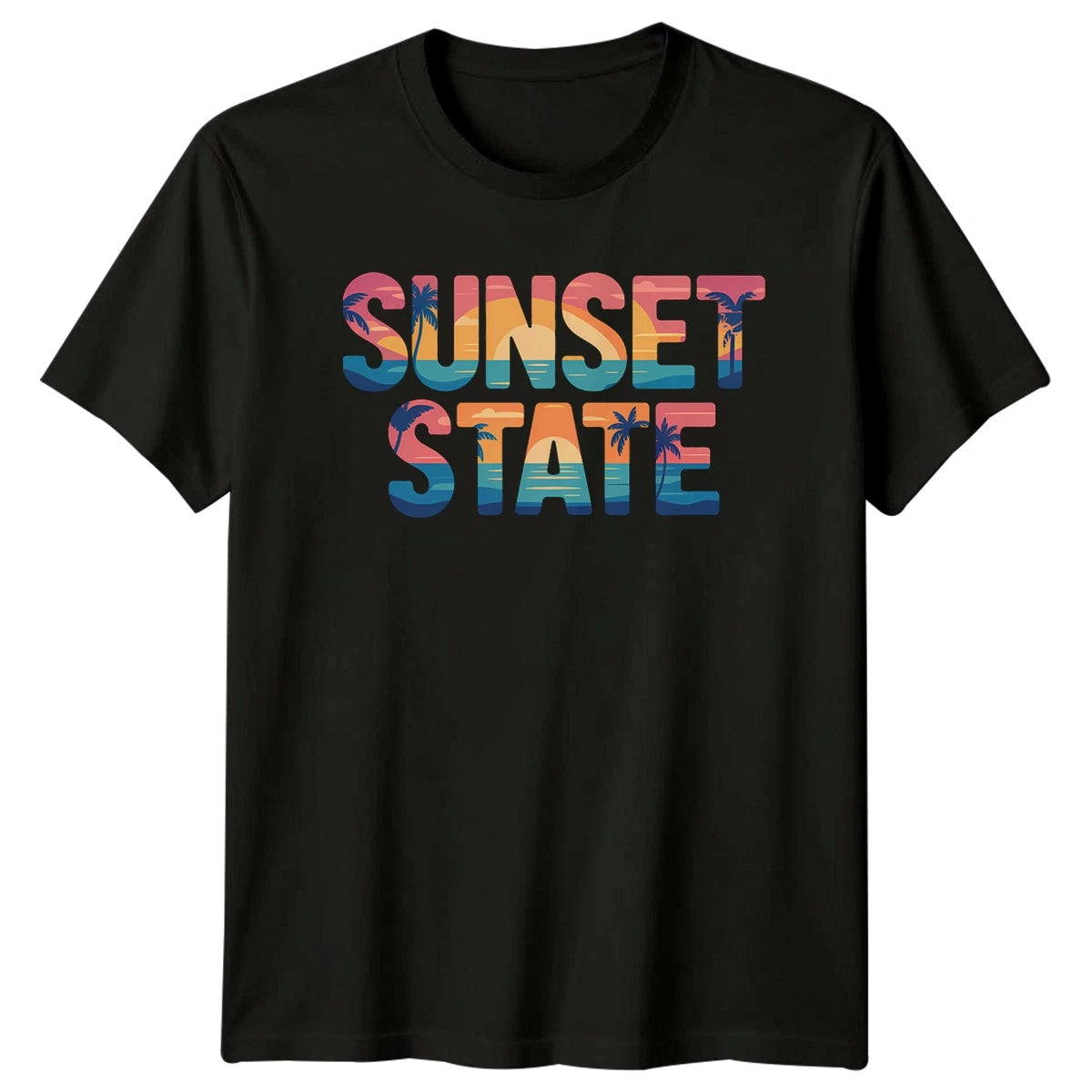 Sunset State Tropical Aesthetic T-Shirt Beach Vacation Summer Vacation