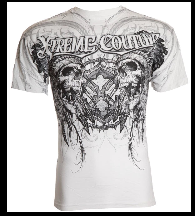 XTREME COUTURE by AFFLICTION White DESTINY Short Sleeve Slim Fit T-shirt NWT
