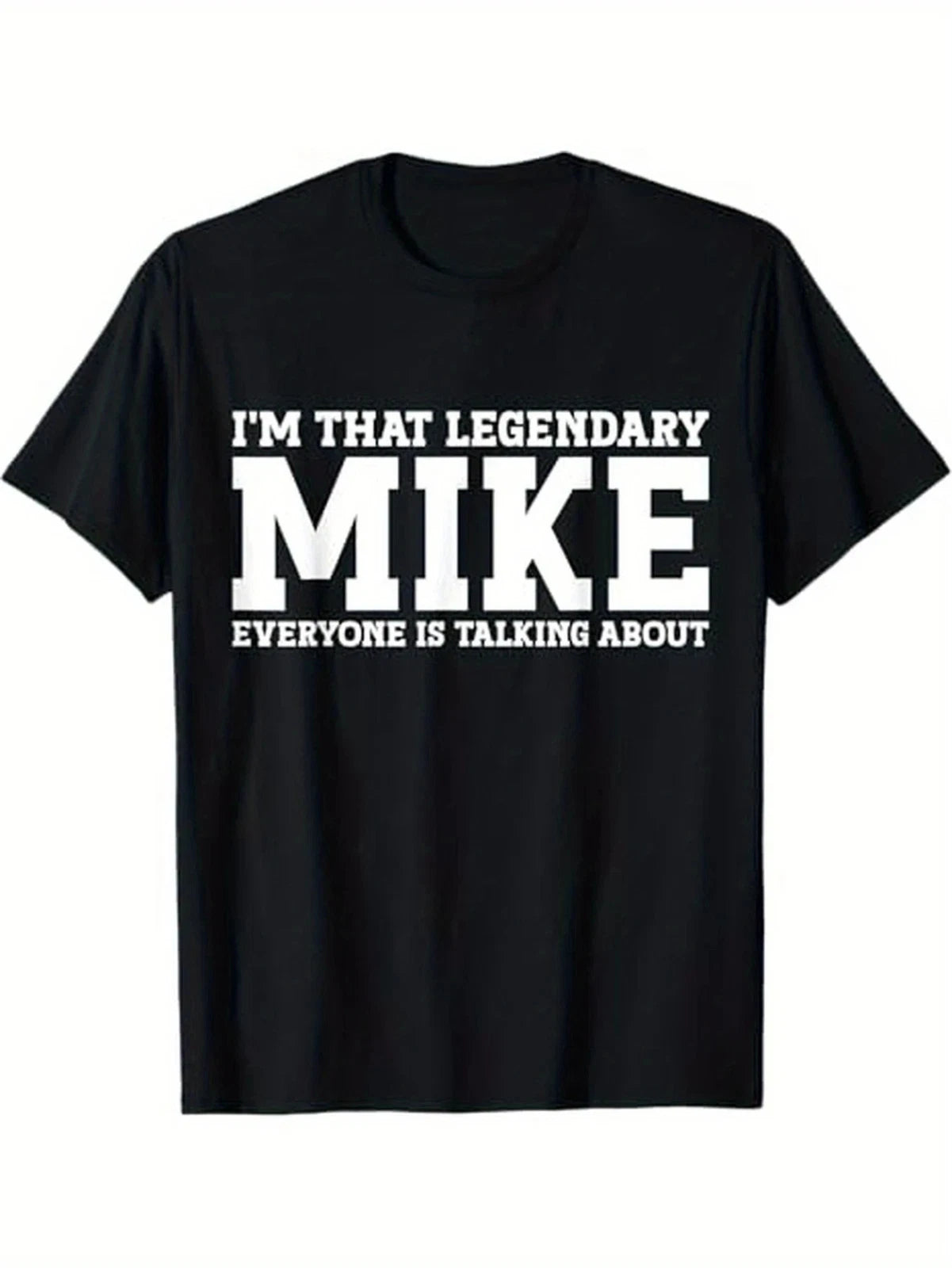 Funny 'Mike' Graphic Tee - 100% Cotton, Casual Fit, Perfect Gift for Men Named M